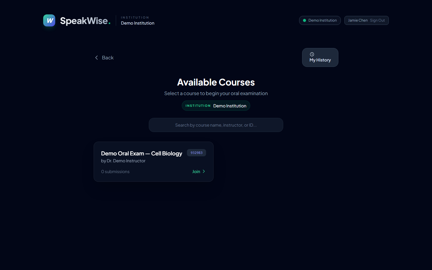 Available courses
